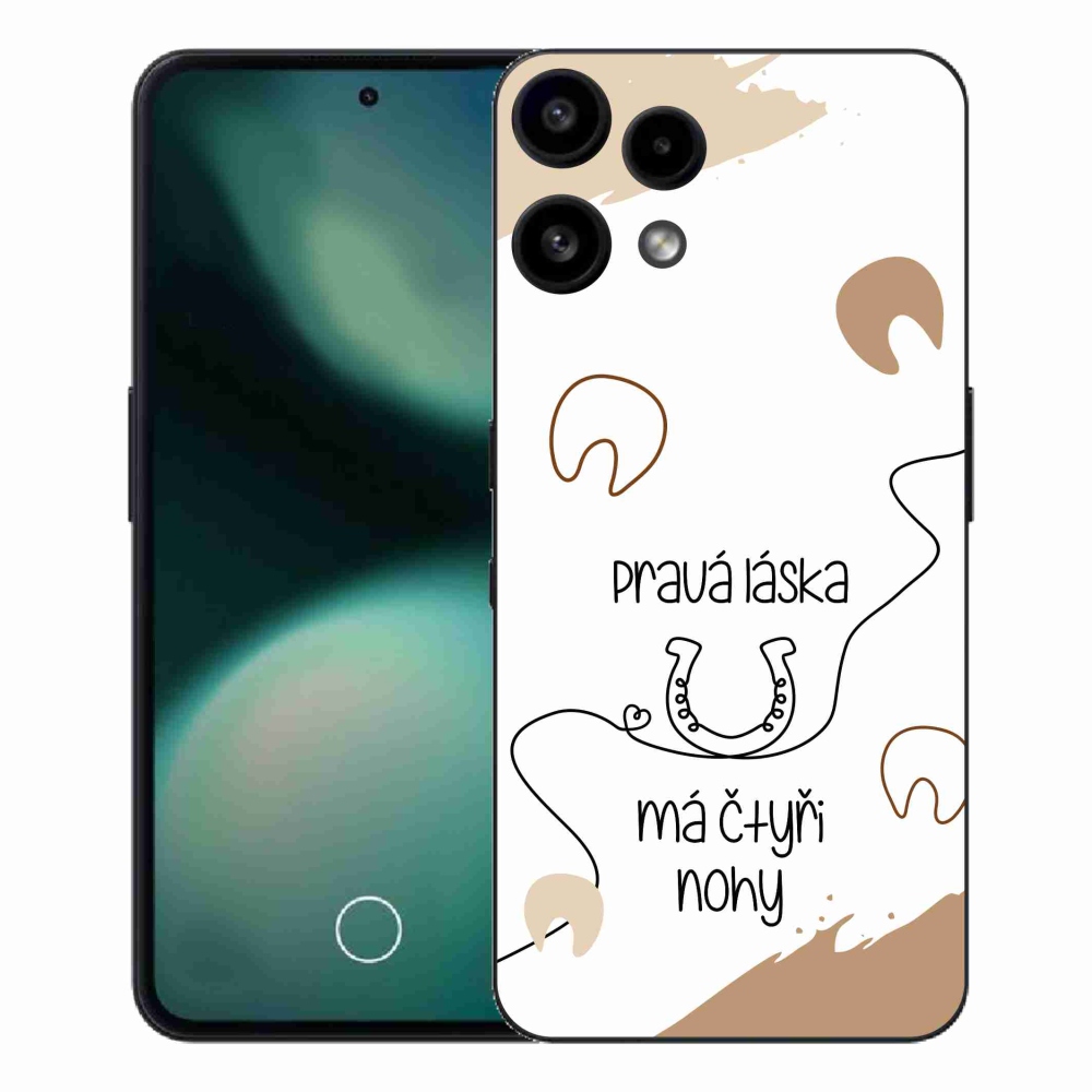 Zselés borító mmCase a Nothing Phone (3a) Lite készülékhez - ló motívum fehér háttérrel