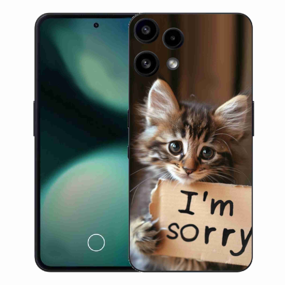 Zselés borítás mmCase a Nothing Phone (3a) Lite készülékhez - macska bocsánatkérése