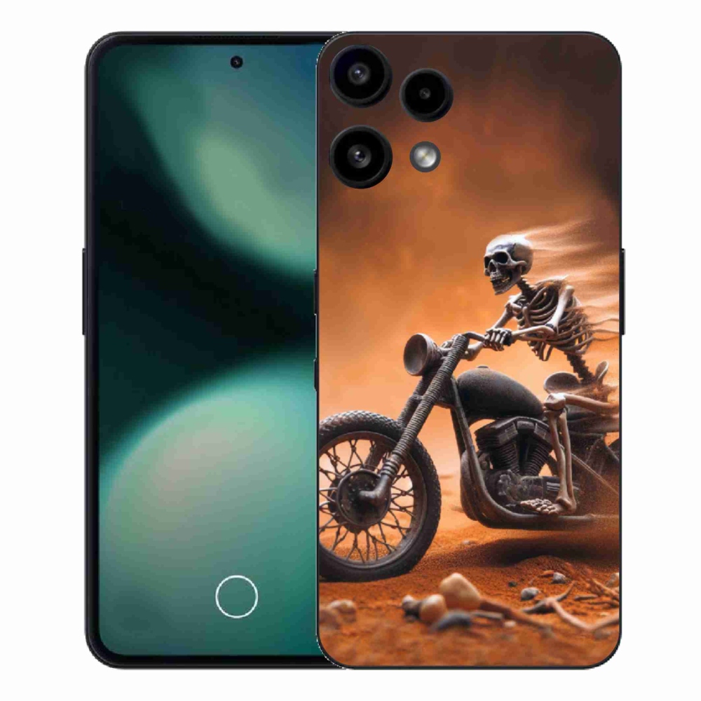 Zselés borítás mmCase a Nothing Phone (3a) Lite készülékhez - csontváz egy motorkerékpáron