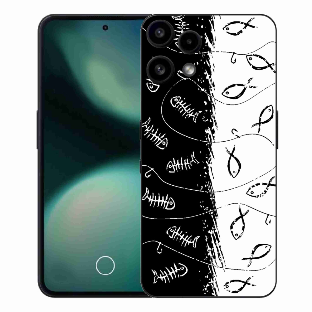 Zselés borítás mmCase a Nothing Phone (3a) Lite készülékhez - csontvázak és halak
