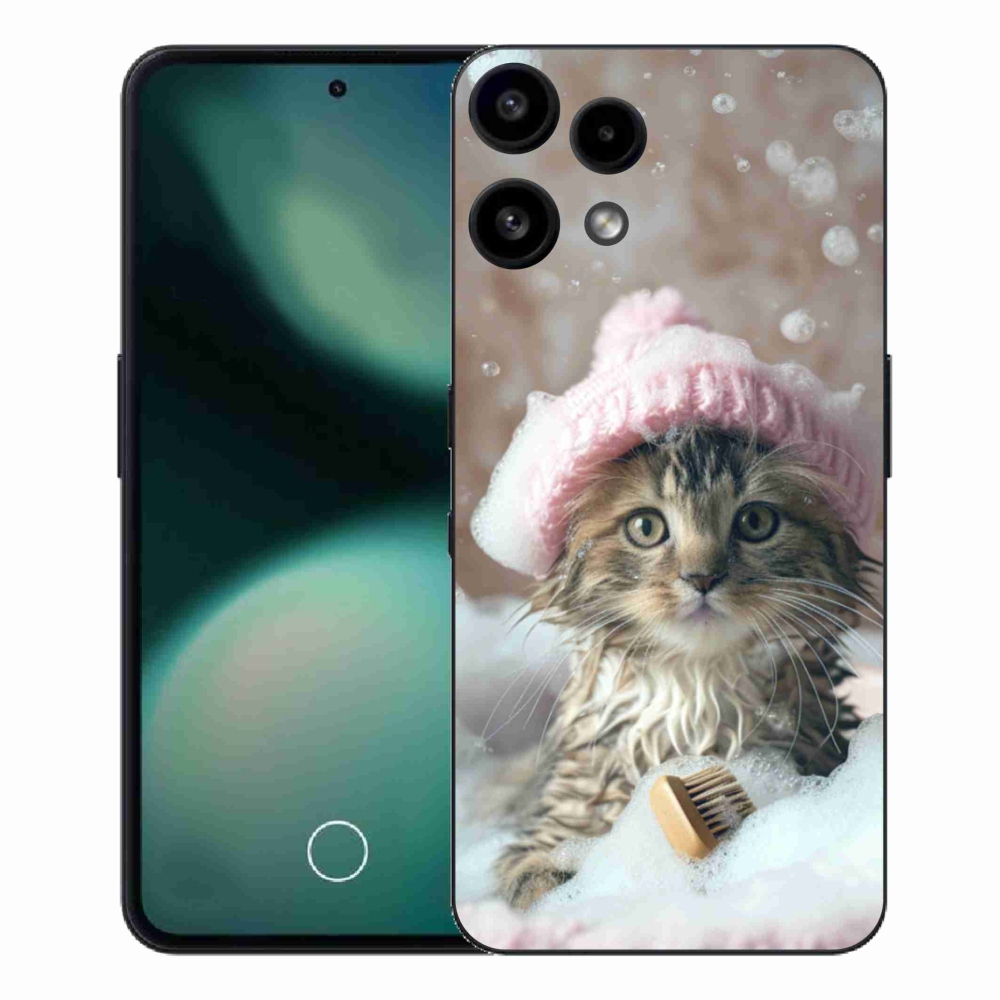 Zselés borítás mmCase a Nothing Phone (3a) Lite telefonhoz - cica és fürdő