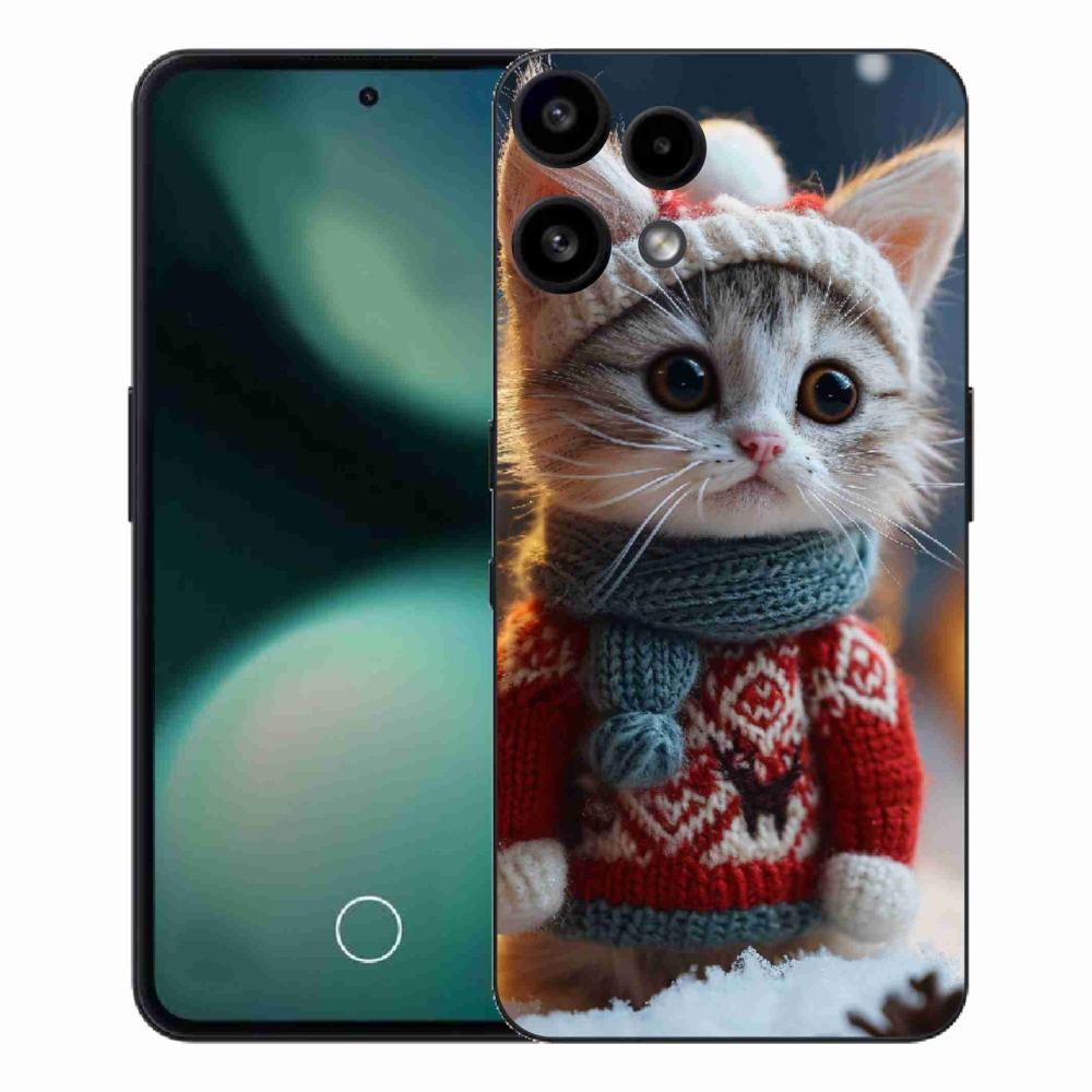 Zselés borítás mmCase a Nothing Phone (3a) Lite készülékhez - cica pulóverben