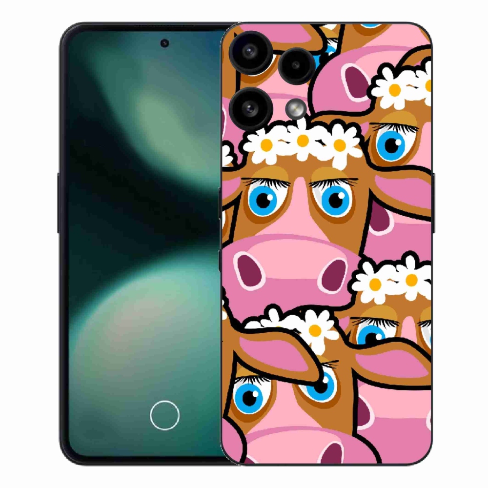 Zselés borítás mmCase a Nothing Phone (3a) Lite készülékhez - karikatúrás tehenek