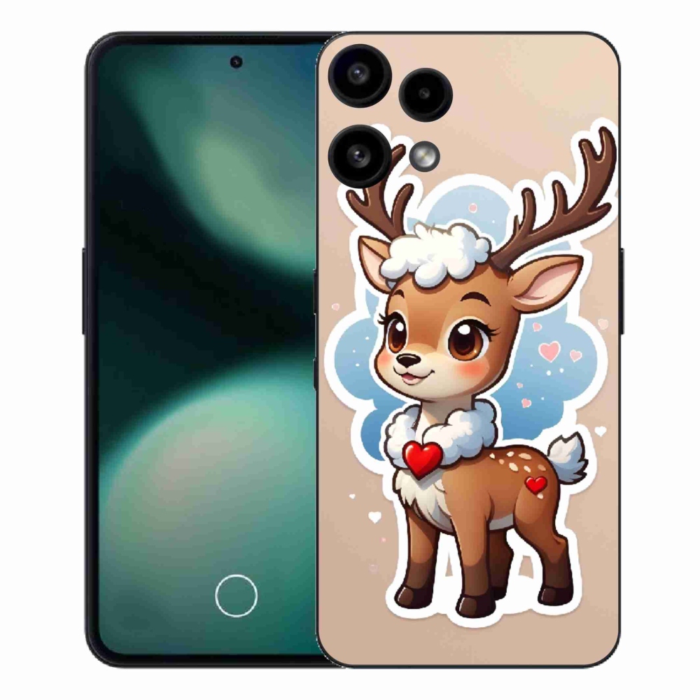 Zselés borító mmCase a Nothing Phone (3a) Lite telefonhoz - rajzfilm rénszarvas