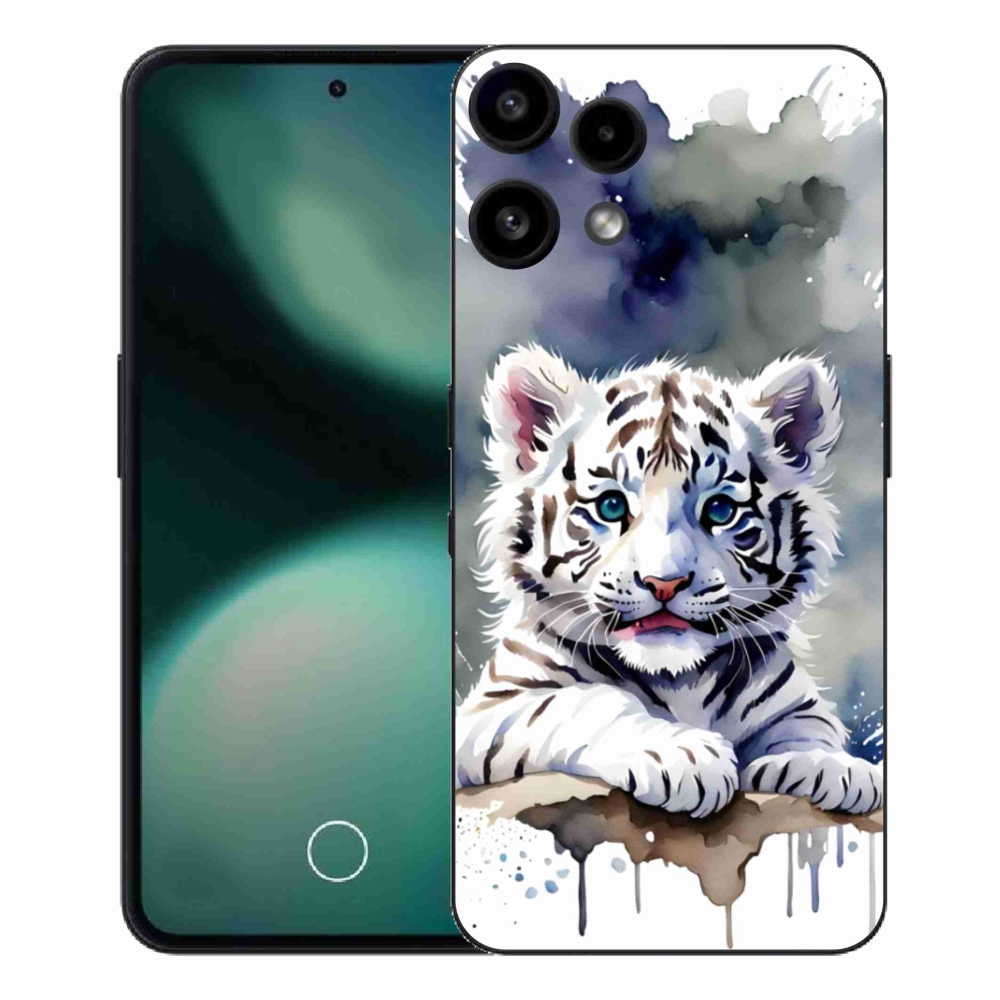 Zselés borítás mmCase a Nothing Phone (3a) Lite készülékhez - fehér tigriskölyök