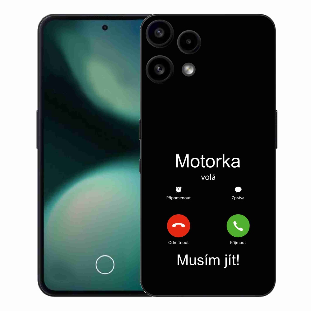 Zselés borító mmCase a Nothing Phone (3a) Lite telefonhoz - motoros hívások fekete háttérrel