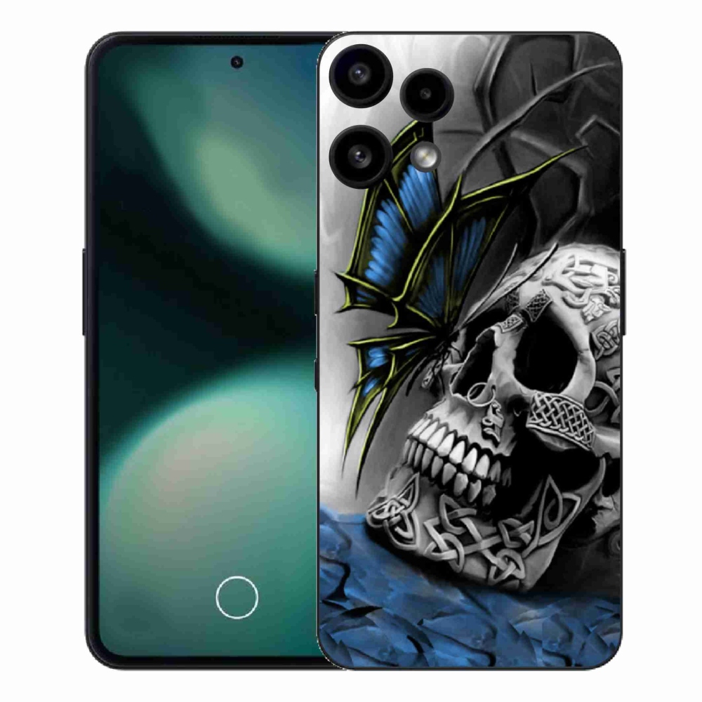 Zselés borítás mmCase a Nothing Phone (3a) Lite készülékhez - pillangó és koponya