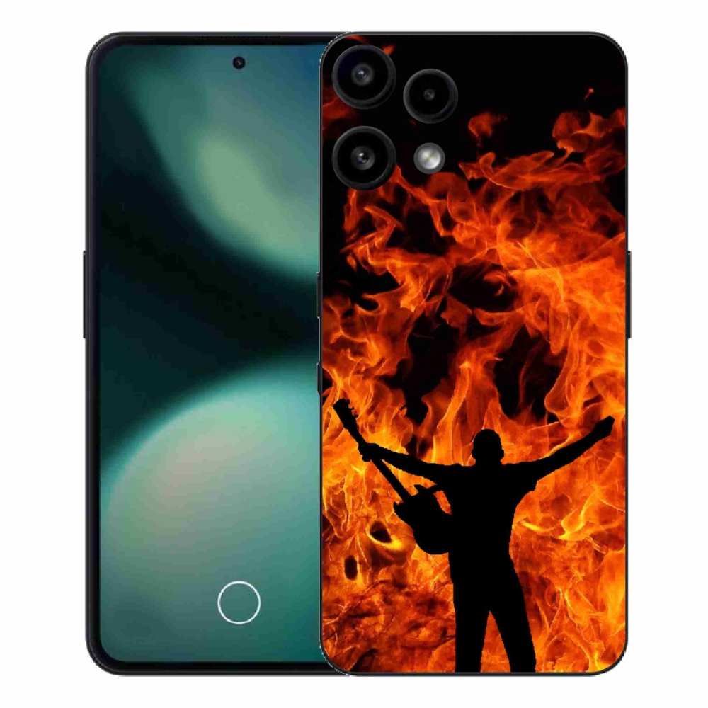 Zselés borítás mmCase a Nothing Phone (3a) Lite készülékhez - zenész és tűz