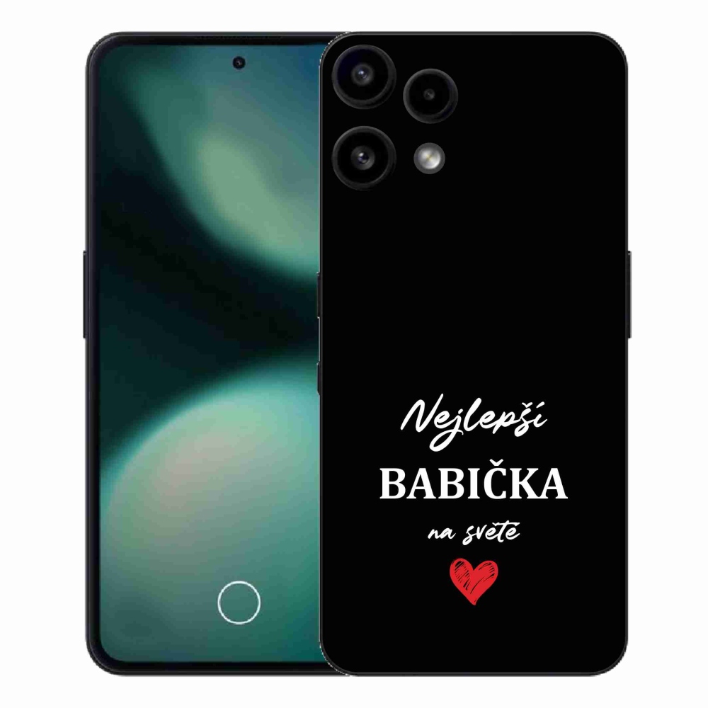 Zselés borítás mmCase a Nothing Phone (3a) Lite készülékhez - Best Grandma 1 fekete háttérrel