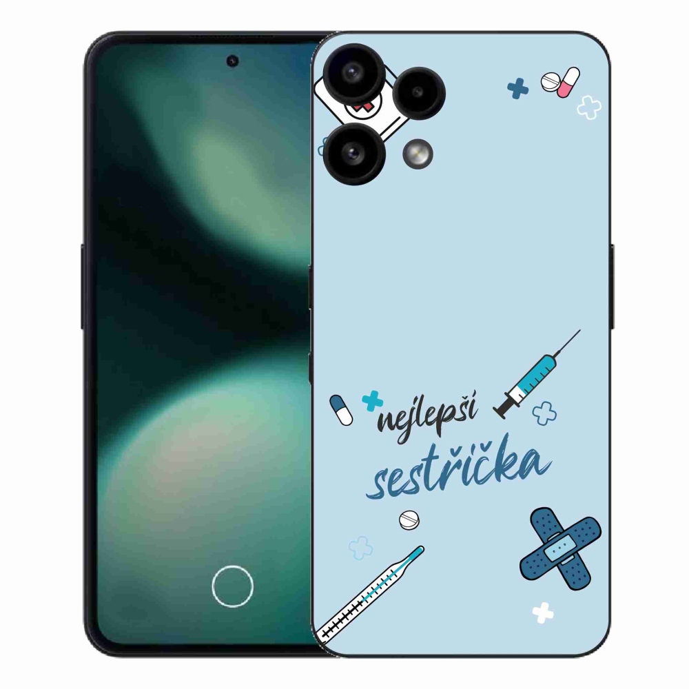 Gél borító mmCase a Nothing Phone (3a) Lite - legjobb kishúg kék háttérrel