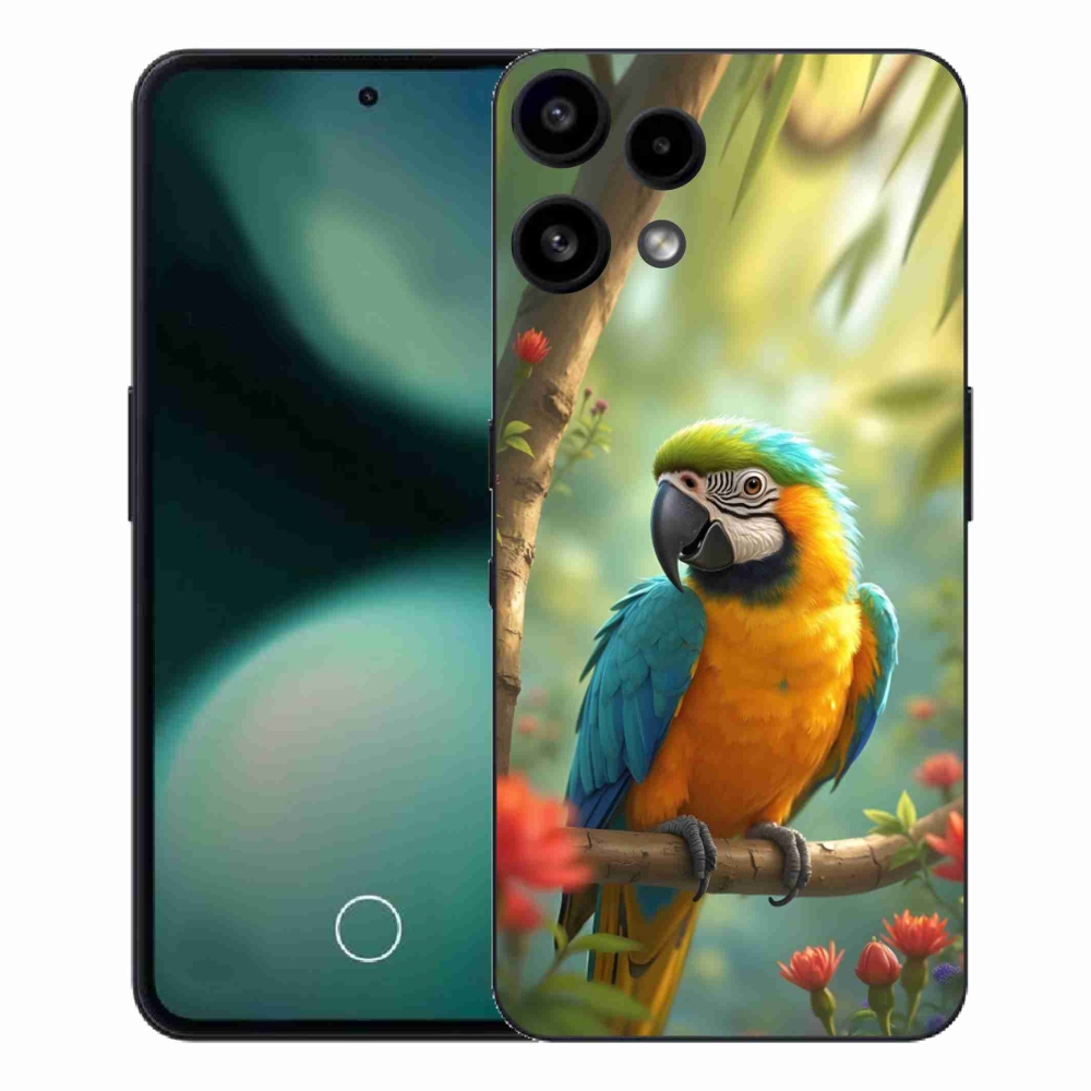Zselés borítás mmCase a Nothing Phone (3a) Lite készülékhez - papagáj ara kék és sárga