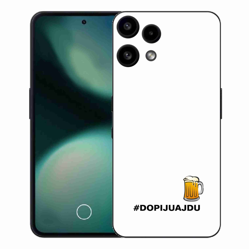 Zselés borító mmCase a Nothing Phone (3a) Lite készülékhez - sör motívum 1 fehér háttér
