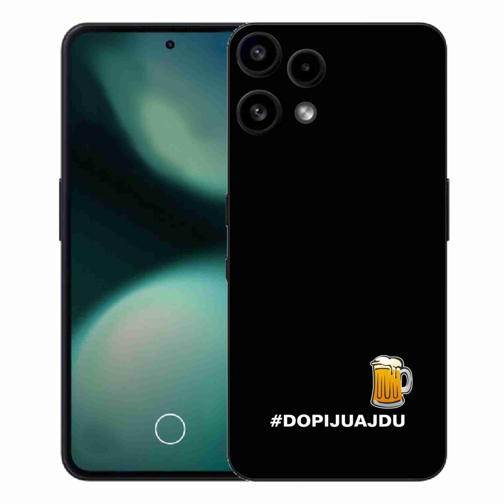 Zselés borító mmCase a Nothing Phone (3a) Lite készülékhez - sör motívum 1 fekete háttér