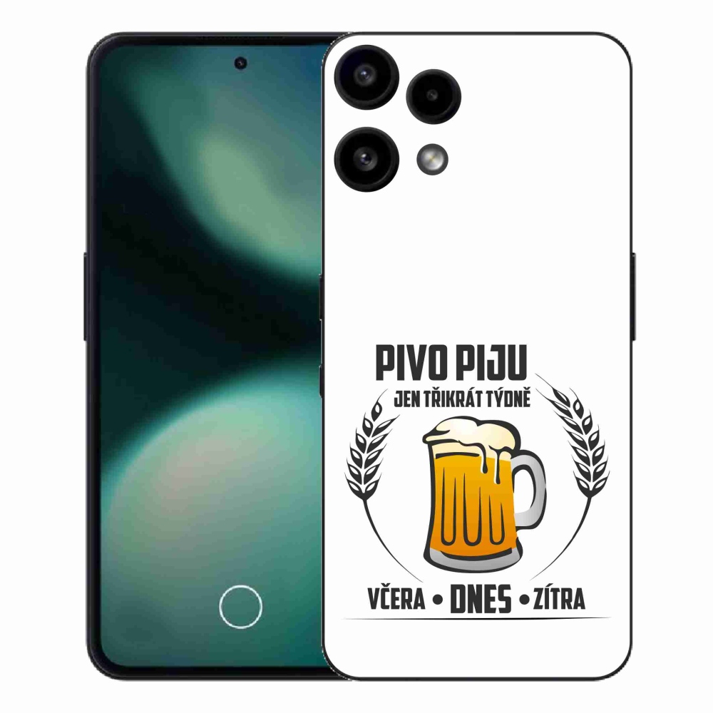 Zselés borító mmCase a Nothing Phone (3a) Lite készülékhez - sör motívum fehér háttérrel