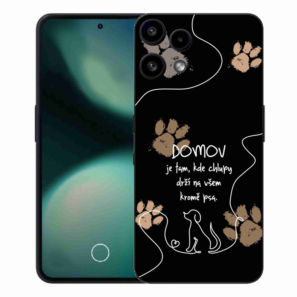 Zselés borító mmCase a Nothing Phone (3a) Lite készülékhez - kutya motívum fekete háttérrel