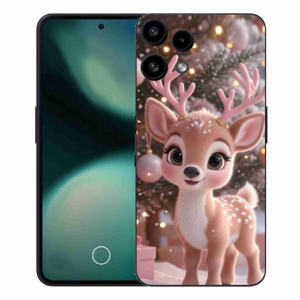 Zselés borító mmCase a Nothing Phone (3a) Lite telefonhoz - aranyos rénszarvas