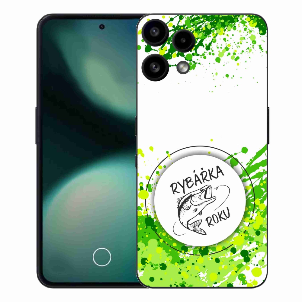 Zselés borító mmCase a Nothing Phone (3a) Lite készülékhez - Az év halászának fehér háttere