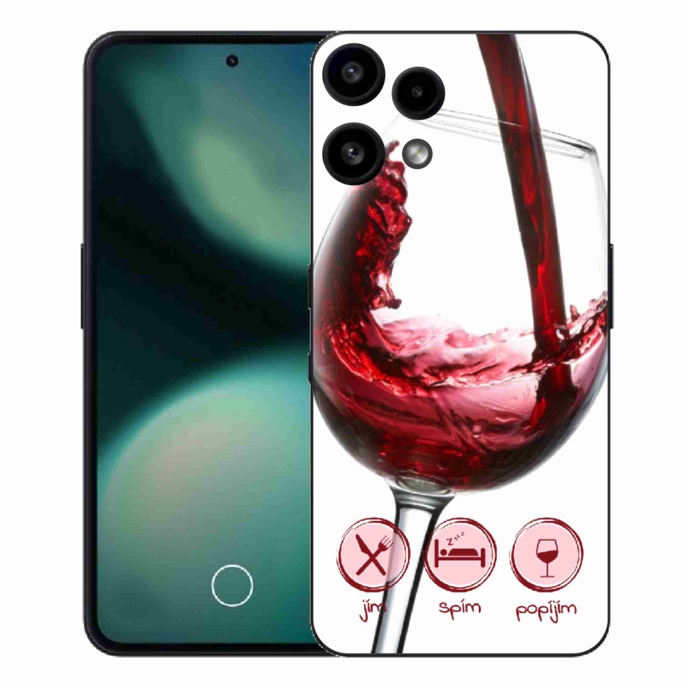 Zselés borítás mmCase a Nothing Phone (3a) Lite készülékhez - borospohár piros