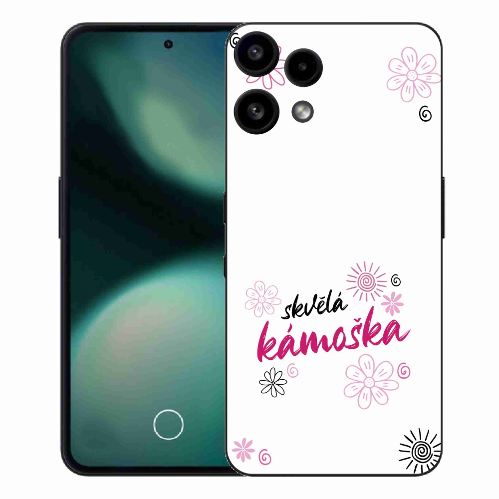 Zselés borító mmCase a Nothing Phone (3a) Lite készülékre - nagyszerű haver fehér háttérrel