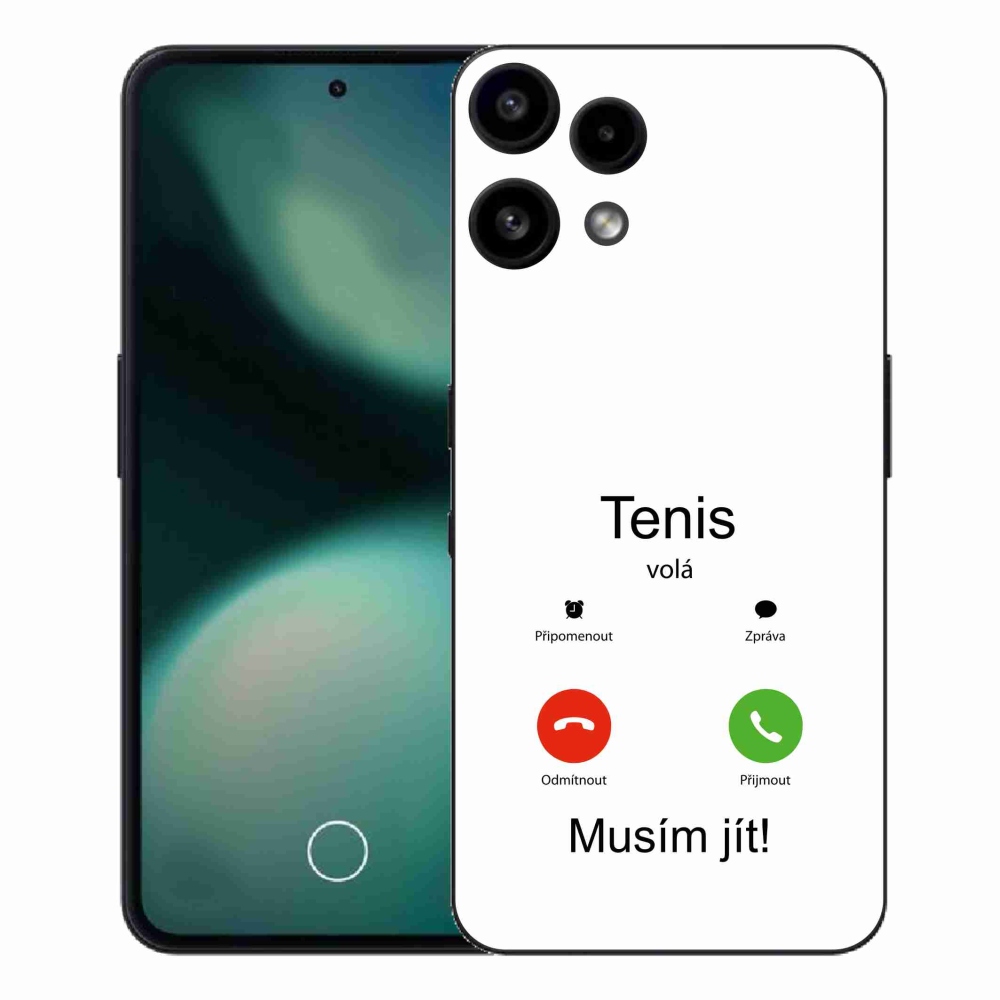 Zselés borítás mmCase a Nothing Phone (3a) Lite készülékhez - teniszhívások fehér háttérrel