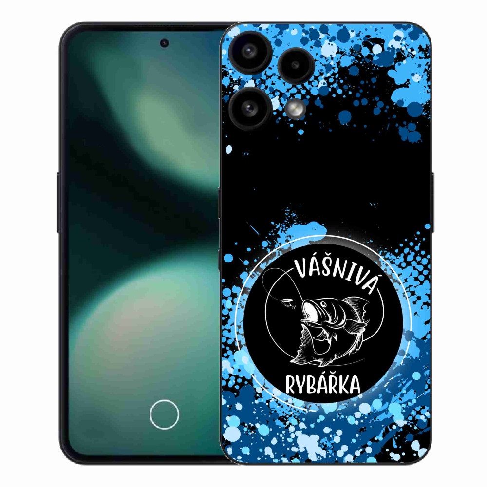 Gél borító mmCase a Nothing Phone (3a) Lite készülékhez - szenvedélyes halásznő fekete háttérrel