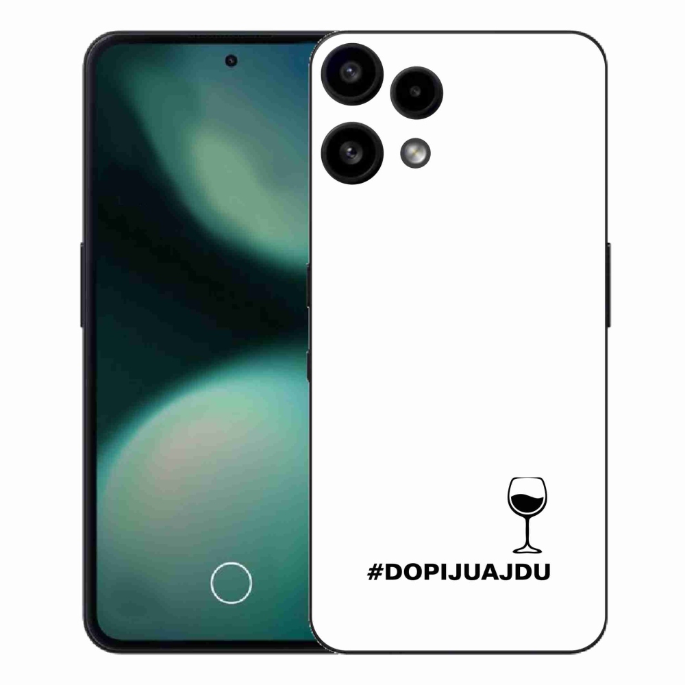 Zselés borítás mmCase a Nothing Phone (3a) Lite készülékhez - bor motívum fehér háttérrel