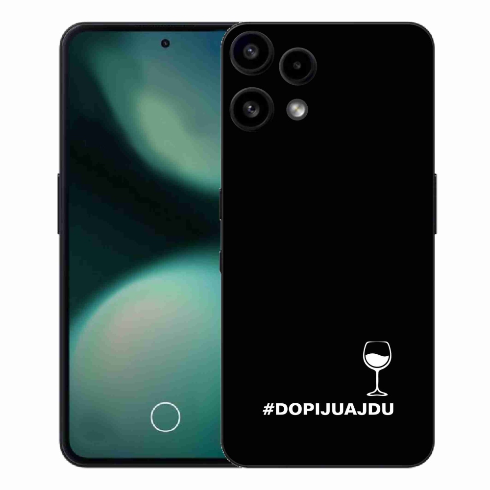 Zselés borítás mmCase a Nothing Phone (3a) Lite készülékhez - bor motívum fekete háttérrel