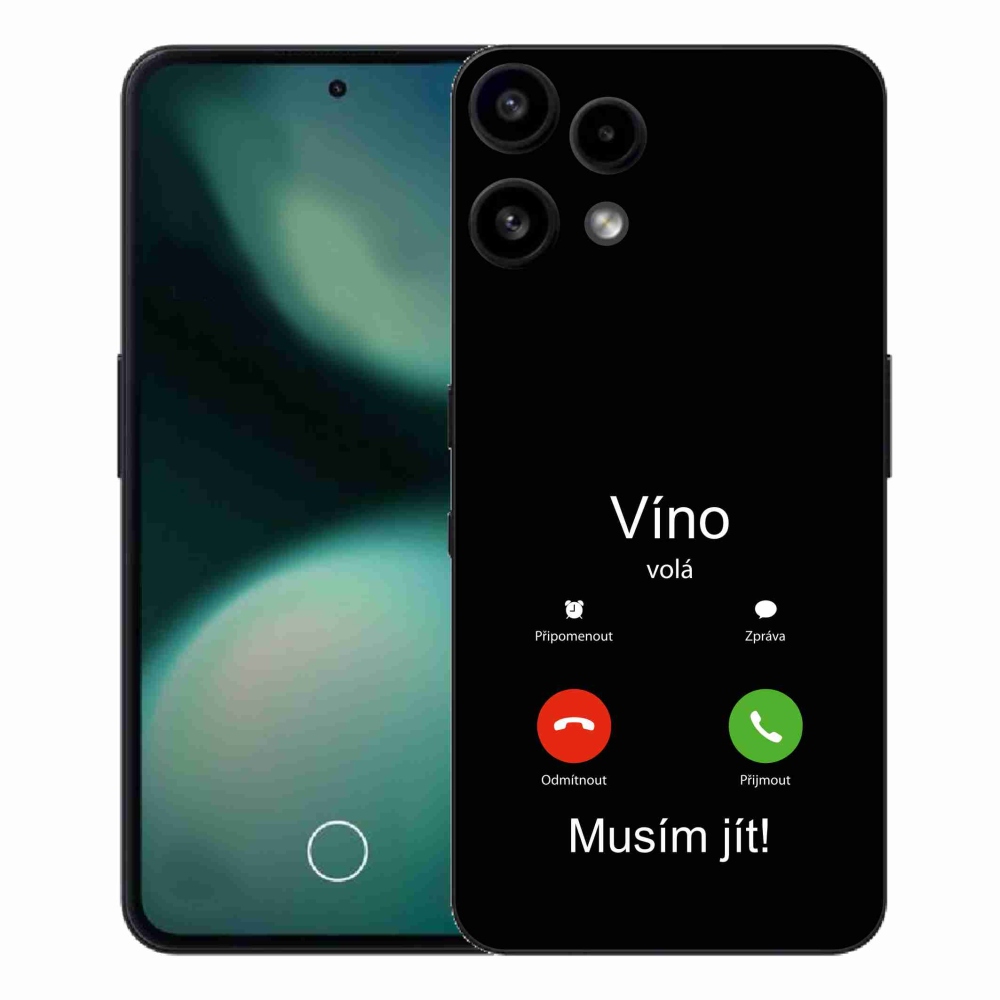 Zselés borítás mmCase a Nothing Phone (3a) Lite készülékhez - bor hívások fekete háttérrel