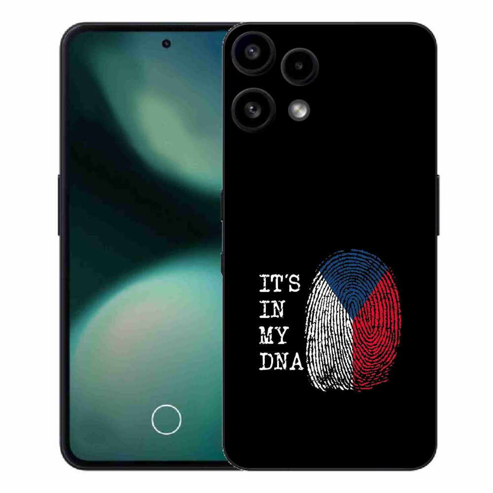 Zselés borítás mmCase a Nothing Phone (3a) Lite készülékhez - zászlós ujjlenyomat fekete háttérrel