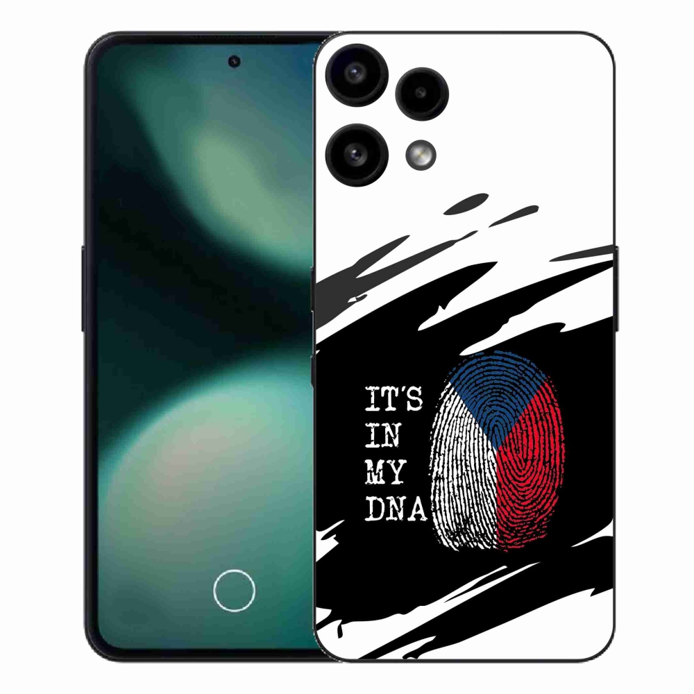 Zselés borító mmCase a Nothing Phone (3a) Lite készülékre - zászlós ujjlenyomat fekete-fehér háttérrel