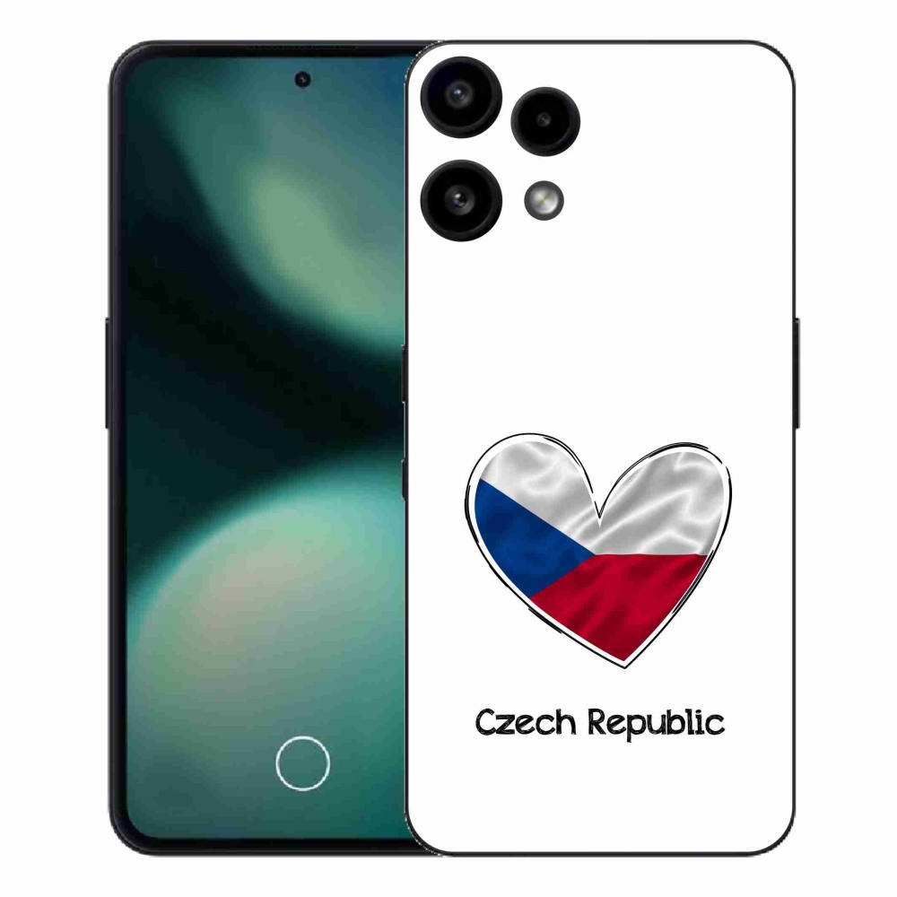 Zselés borító mmCase a Nothing Phone (3a) Lite készülékhez - szív zászló fehér háttérrel