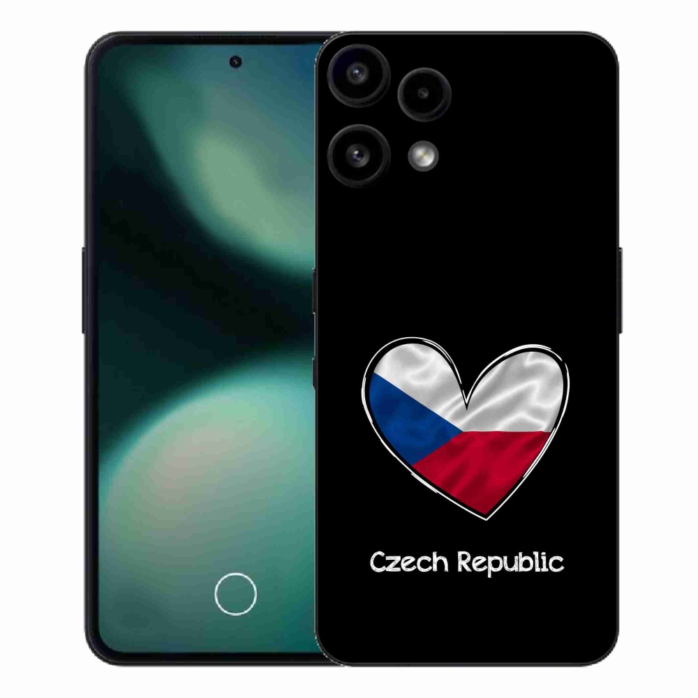Zselés borító mmCase a Nothing Phone (3a) Lite készülékhez - szív zászló fekete háttérrel