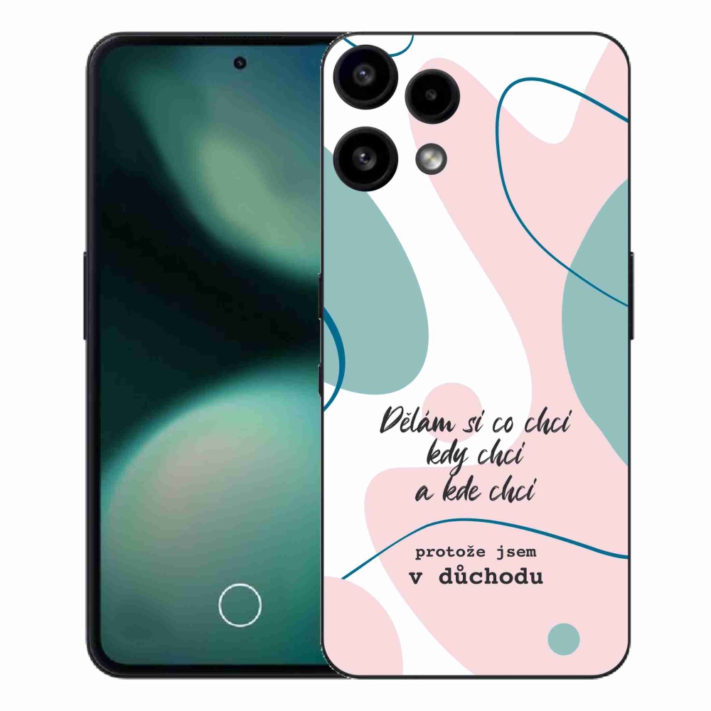 Gél borító mmCase a Nothing Phone (3a) Lite készülékhez - vicces szöveg 10 fehér háttér