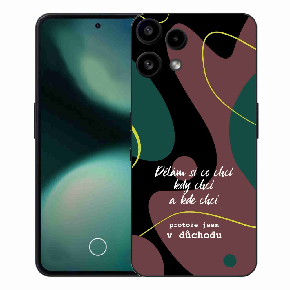 Gél borító mmCase a Nothing Phone (3a) Lite készülékhez - vicces szöveg 10 fekete háttér