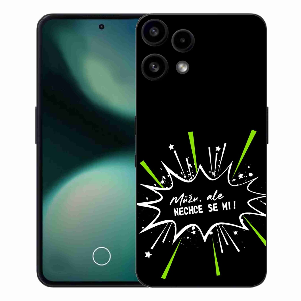Zselés borító mmCase a Nothing Phone (3a) Lite készülékhez - vicces szöveg 11 fekete háttér