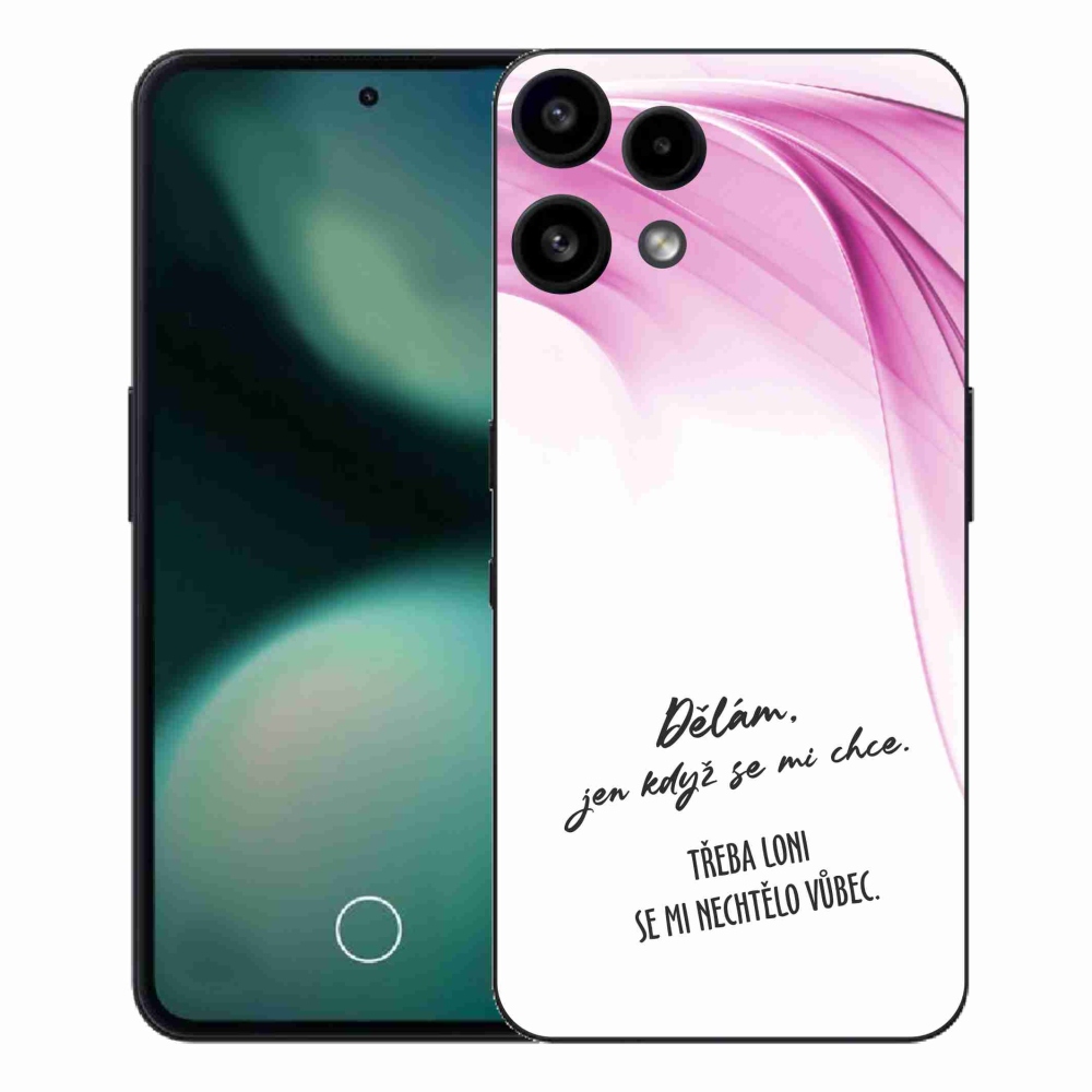 Gél borító mmCase a Nothing Phone (3a) Lite készülékhez - vicces szöveg 12 fehér háttér