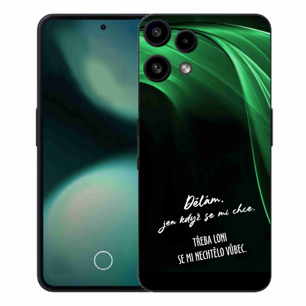 Gél borító mmCase a Nothing Phone (3a) Lite készülékhez - vicces szöveg 12 fekete háttér
