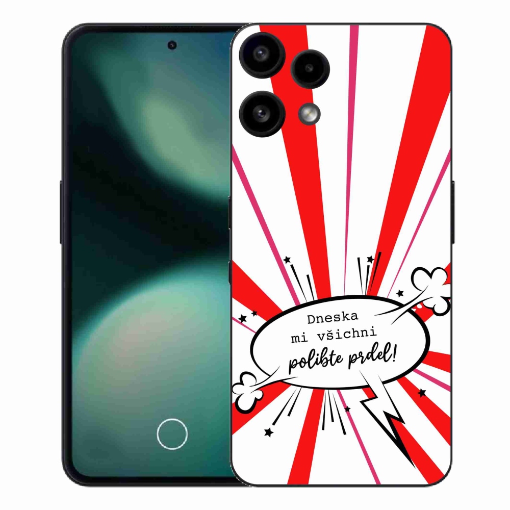 Zselés borító mmCase a Nothing Phone (3a) Lite készülékhez - vicces szöveg 15 fehér háttér