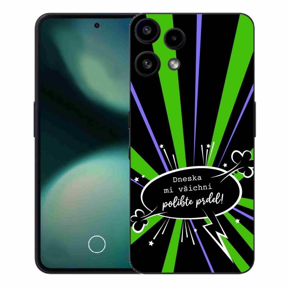 Gél borító mmCase a Nothing Phone (3a) Lite készülékhez - vicces szöveg 15 fekete háttér