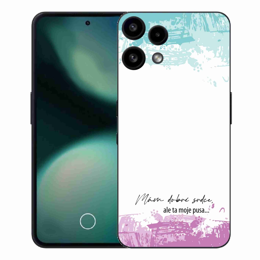 Zselés borító mmCase a Nothing Phone (3a) Lite készülékhez - vicces szöveg 3 fehér háttér