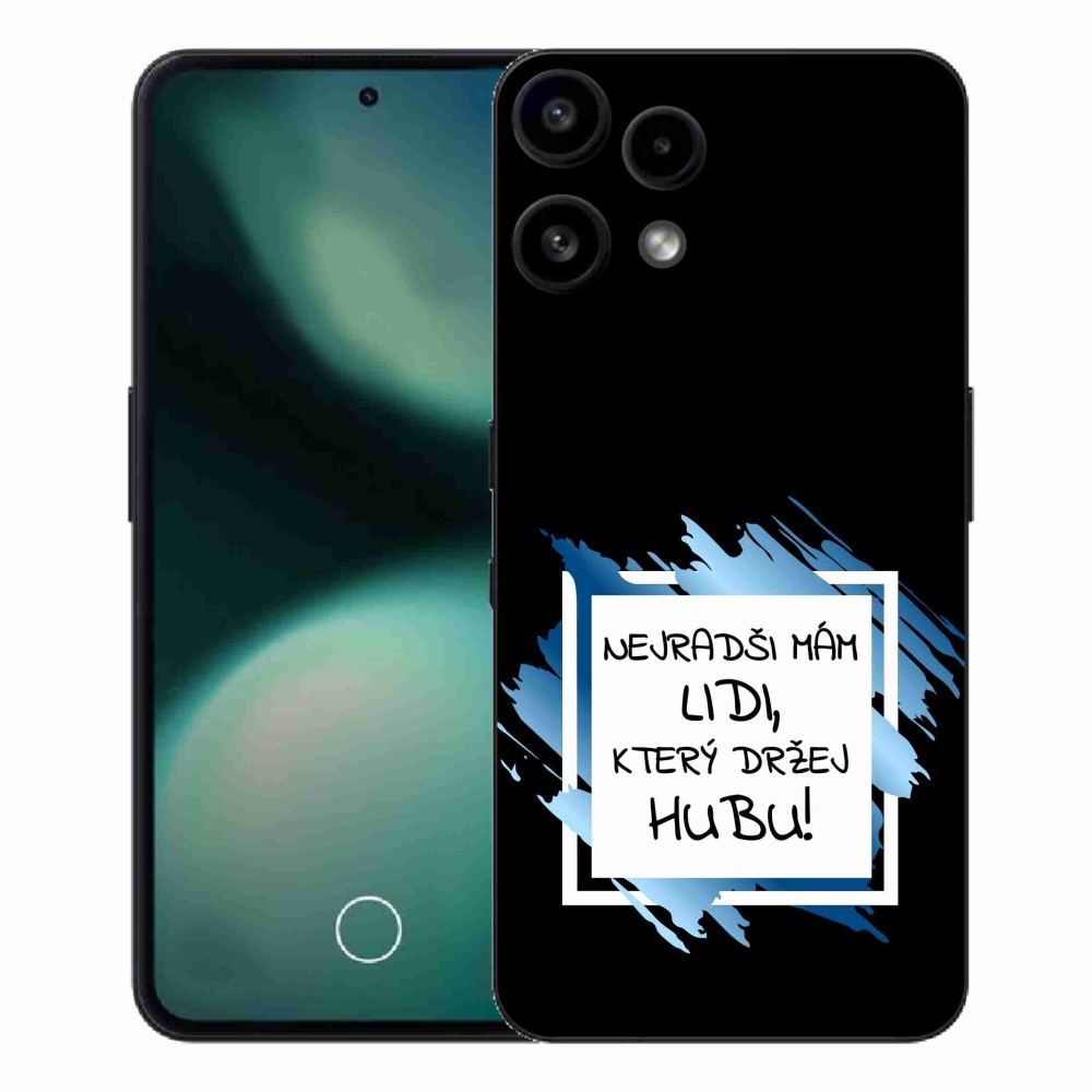 Zselés borító mmCase a Nothing Phone (3a) Lite készülékhez - vicces szöveg 7 fehér és fekete háttérrel