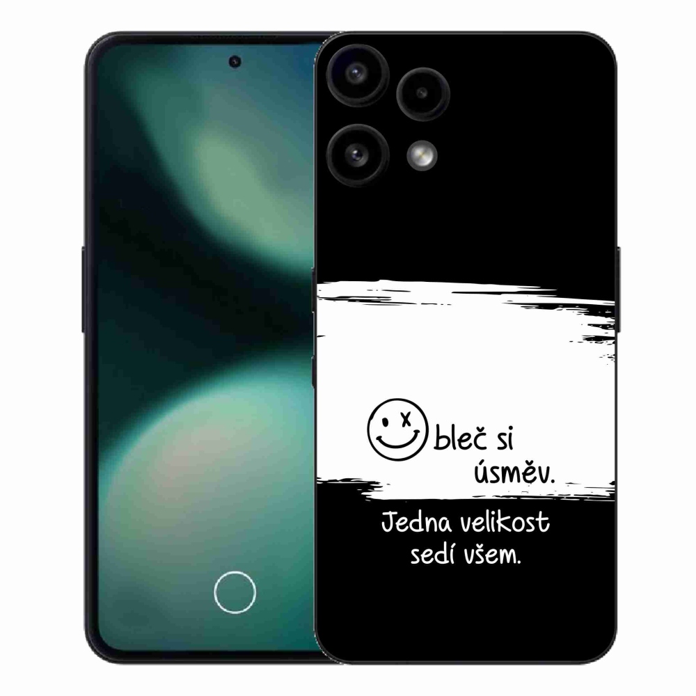 Zselés borító mmCase a Nothing Phone (3a) Lite készülékhez - vicces szöveg 8 fekete-fehér háttérrel