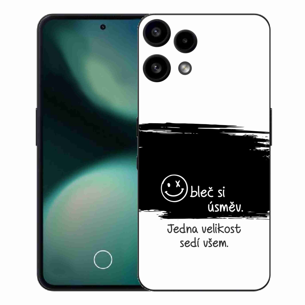 Zselés borító mmCase a Nothing Phone (3a) Lite készülékhez - vicces szöveg 8 fekete-fehér háttérrel