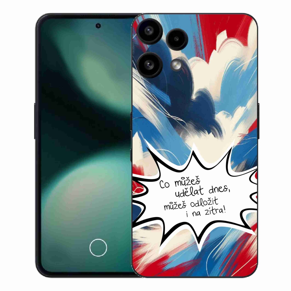Gél borító mmCase a Nothing Phone (3a) Lite készülékhez - vicces szöveg 9 fehér háttér