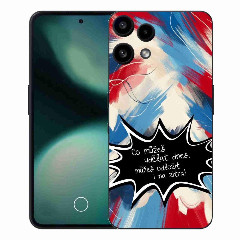 Gél borító mmCase a Nothing Phone (3a) Lite készülékhez - vicces szöveg 9 fekete háttér