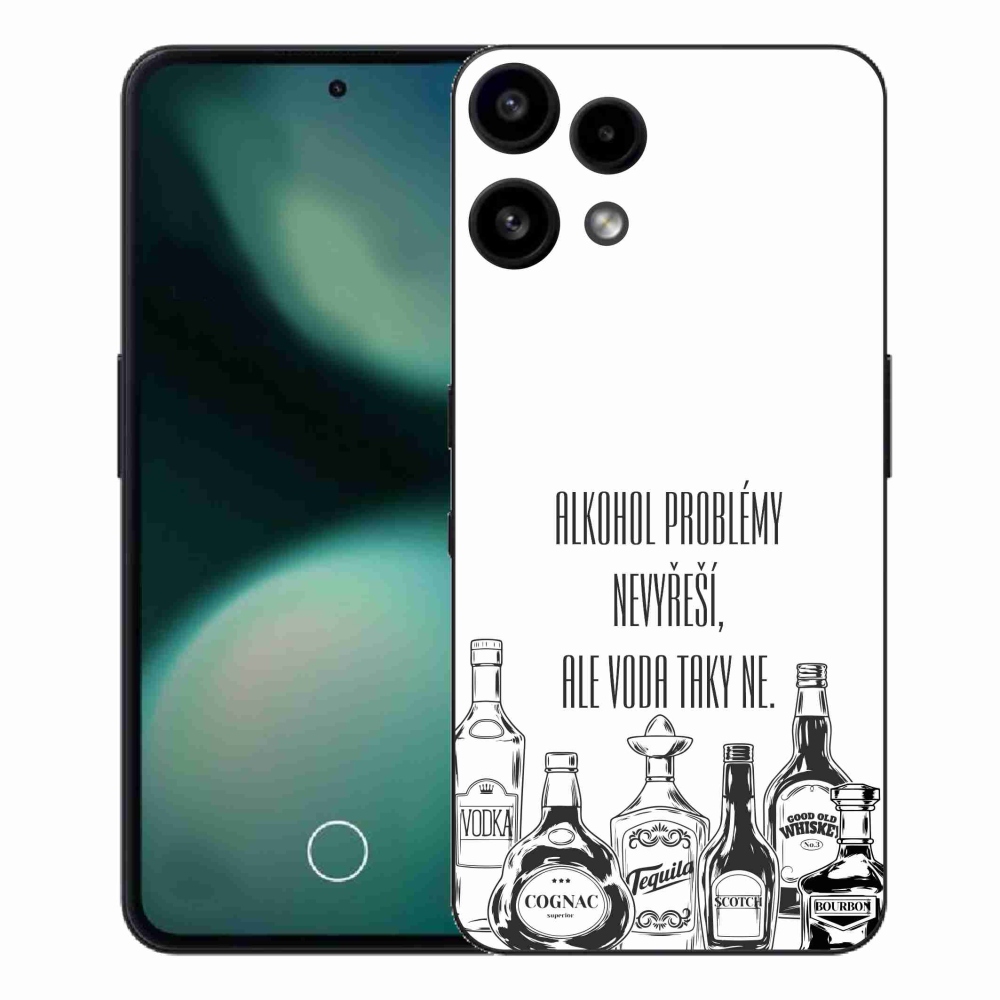 Gél borító mmCase a Nothing Phone (3a) Lite telefonhoz - vicces szöveg fehér háttérrel