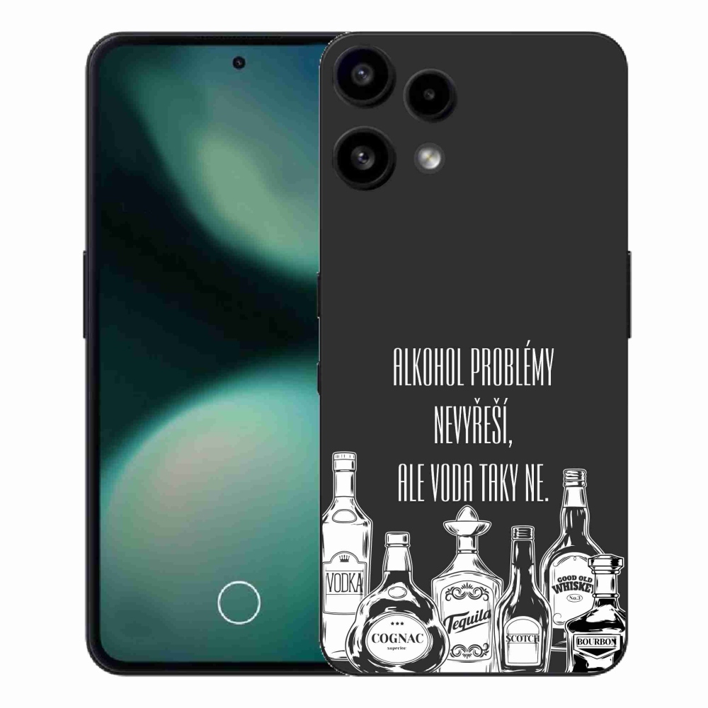 Gél borító mmCase a Nothing Phone (3a) Lite telefonhoz - vicces szöveg fekete háttérrel