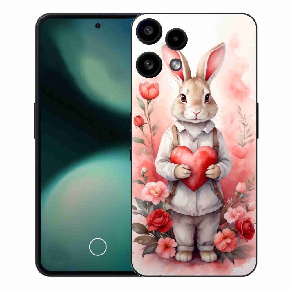 Zselés borítás mmCase a Nothing Phone (3a) Lite készülékhez - nyúl szívvel
