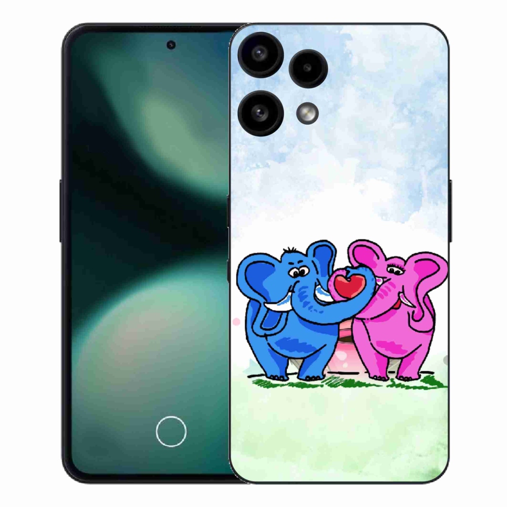 Zselés borítás mmCase a Nothing Phone (3a) Lite készülékhez - szerelmes elefántok