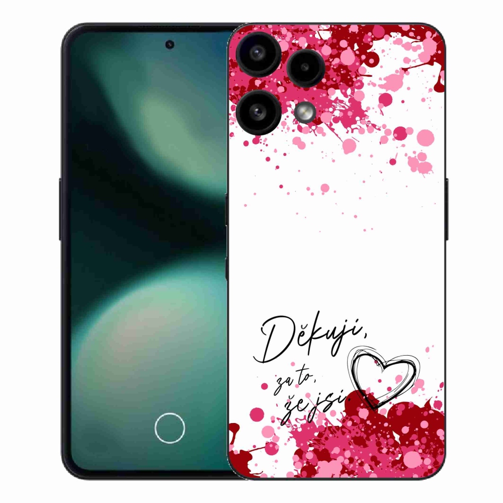 Gél borító mmCase a Nothing Phone (3a) Lite készülékhez - szerelmes szöveg 2 fehér háttér